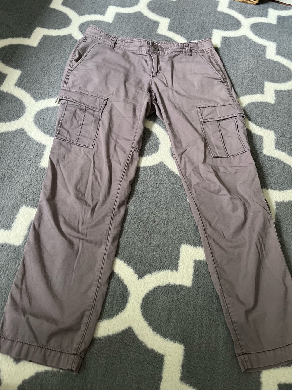LOFT Lo rise straight Cargo Pants - taupe mauve Gray women’s 6P